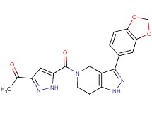 1-(5-{[3-(1,3-benzodioxol-5-yl)-1,4,6,7-tetrahydro-5H-pyrazolo[4,3-c]pyridin-5-yl]carbonyl}-1H-pyrazol-3-yl)e