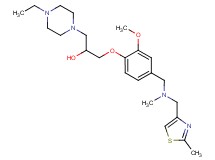 1-(4-ethyl-1-piperazinyl)-3-[2-methoxy-4-({methyl[(2-methyl-1,3-thiazol-4-yl)methyl]amino}methyl)phenoxy]-2-propanol