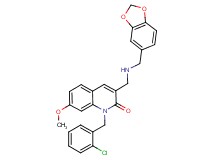 3-{[(1,3-benzodioxol-5-ylmethyl)amino]methyl}-1-(2-chlorobenzyl)-7-methoxy-2(1H)-quinolinone