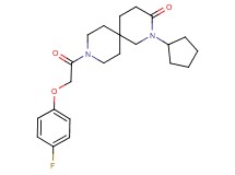 2-cyclopentyl-9-[(4-fluorophenoxy)acetyl]-2,9-diazaspiro[5.5]undecan-3-one