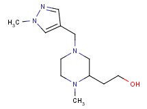 2-{1-methyl-4-[(1-methyl-1H-pyrazol-4-yl)methyl]-2-piperazinyl}ethanol