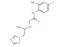 N-(4-fluoro-2-methylphenyl)-2-{[1-methyl-2-(1H-1,2,4-triazol-1-yl)ethyl]amino}acetamide