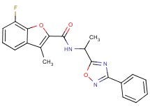 7-fluoro-3-methyl-N-[1-(3-phenyl-1,2,4-oxadiazol-5-yl)ethyl]-1-benzofuran-2-carboxamide