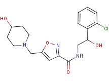N-[2-(2-chlorophenyl)-2-hydroxyethyl]-5-[(4-hydroxypiperidin-1-yl)methyl]isoxazole-3-carboxamide