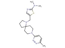 N,N-dimethyl-5-{[8-(6-methyl-3-pyridazinyl)-1,8-diazaspiro[4.5]dec-1-yl]methyl}-1,3-thiazol-2-amine