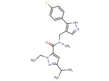 1-ethyl-N-{[5-(4-fluorophenyl)-1H-pyrazol-4-yl]methyl}-3-isopropyl-N-methyl-1H-pyrazole-5-carboxamide