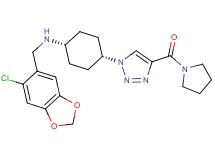 [(6-chloro-1,3-benzodioxol-5-yl)methyl]{cis-4-[4-(1-pyrrolidinylcarbonyl)-1H-1,2,3-triazol-1-yl]cyclohexyl}amine