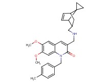 6,7-dimethoxy-1-(4-methylbenzyl)-3-{[(spiro[bicyclo[2.2.1]heptane-7,1'-cyclopropane]-5-en-2-ylmethyl)amino]methyl}-2(1H)-quinolinone