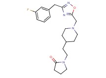 1-[2-(1-{[3-(3-fluorobenzyl)-1,2,4-oxadiazol-5-yl]methyl}-4-piperidinyl)ethyl]-2-pyrrolidinone