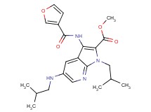 methyl 3-(3-furoylamino)-1-isobutyl-5-(isobutylamino)-1H-pyrrolo[2,3-b]pyridine-2-carboxylate