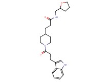 3-{1-[3-(1H-indol-3-yl)propanoyl]-4-piperidinyl}-N-(tetrahydro-2-furanylmethyl)propanamide