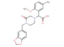 [4-(1,3-benzodioxol-5-ylmethyl)-3-oxopiperazin-1-yl](2-methoxy-5-methylphenyl)acetic acid
