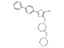 4-[(1-{[2-(4-biphenylyl)-5-methyl-1,3-oxazol-4-yl]methyl}-3-piperidinyl)methyl]morpholine