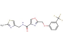 N-[(2-methyl-1,3-thiazol-4-yl)methyl]-2-{[3-(trifluoromethyl)phenoxy]methyl}-1,3-oxazole-4-carboxamide