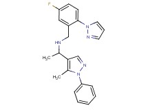 N-[5-fluoro-2-(1H-pyrazol-1-yl)benzyl]-1-(5-methyl-1-phenyl-1H-pyrazol-4-yl)ethanamine