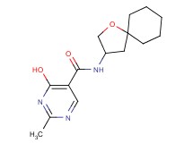 4-hydroxy-2-methyl-N-1-oxaspiro[4.5]dec-3-ylpyrimidine-5-carboxamide