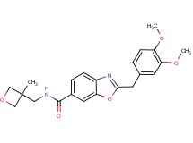 2-(3,4-dimethoxybenzyl)-N-[(3-methyl-3-oxetanyl)methyl]-1,3-benzoxazole-6-carboxamide