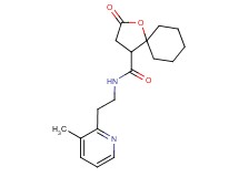 N-[2-(3-methyl-2-pyridinyl)ethyl]-2-oxo-1-oxaspiro[4.5]decane-4-carboxamide trifluoroacetate