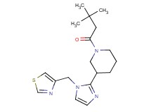 1-(3,3-dimethylbutanoyl)-3-[1-(1,3-thiazol-4-ylmethyl)-1H-imidazol-2-yl]piperidine