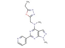 N-[(5-ethyl-1,3,4-oxadiazol-2-yl)methyl]-N,1-dimethyl-6-(3-pyridinyl)-1H-pyrazolo[3,4-d]pyrimidin-4-amine