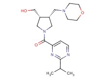 [(3R*,4R*)-1-[(2-isopropyl-4-pyrimidinyl)carbonyl]-4-(4-morpholinylmethyl)-3-pyrrolidinyl]methanol