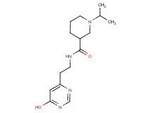 N-[2-(6-hydroxy-4-pyrimidinyl)ethyl]-1-isopropyl-3-piperidinecarboxamide