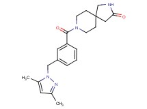 8-{3-[(3,5-dimethyl-1H-pyrazol-1-yl)methyl]benzoyl}-2,8-diazaspiro[4.5]decan-3-one