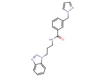N-[3-(1H-1,2,3-benzotriazol-1-yl)propyl]-3-(1H-pyrazol-1-ylmethyl)benzamide