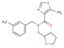 5-methyl-N-(3-methylbenzyl)-N-(tetrahydrofuran-2-ylmethyl)-1,3-oxazole-4-carboxamide