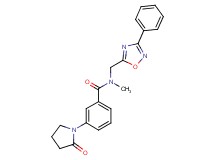 N-methyl-3-(2-oxo-1-pyrrolidinyl)-N-[(3-phenyl-1,2,4-oxadiazol-5-yl)methyl]benzamide