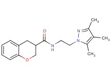 N-[2-(3,4,5-trimethyl-1H-pyrazol-1-yl)ethyl]chromane-3-carboxamide