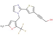 3-[5-(1-{[5-methyl-2-(trifluoromethyl)-3-furyl]methyl}-1H-imidazol-2-yl)-3-thienyl]prop-2-yn-1-ol