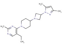 4-{4-[3-(3,5-dimethyl-1H-pyrazol-1-yl)azetidin-1-yl]piperidin-1-yl}-5-ethyl-2-methylpyrimidine