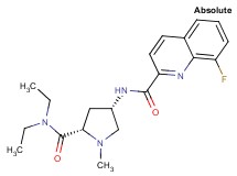 N-{(3S,5S)-5-[(diethylamino)carbonyl]-1-methylpyrrolidin-3-yl}-8-fluoroquinoline-2-carboxamide