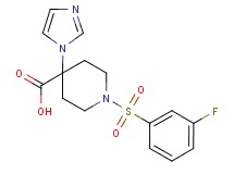 1-[(3-fluorophenyl)sulfonyl]-4-(1H-imidazol-1-yl)piperidine-4-carboxylic acid