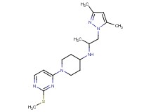 N-[2-(3,5-dimethyl-1H-pyrazol-1-yl)-1-methylethyl]-1-[2-(methylthio)pyrimidin-4-yl]piperidin-4-amine
