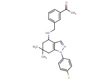 1-[3-({[1-(4-fluorophenyl)-6,6-dimethyl-4,5,6,7-tetrahydro-1H-indazol-4-yl]amino}methyl)phenyl]ethanone
