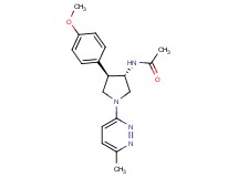 N-[(3S*,4R*)-4-(4-methoxyphenyl)-1-(6-methyl-3-pyridazinyl)-3-pyrrolidinyl]acetamide