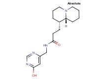 N-[(6-hydroxy-4-pyrimidinyl)methyl]-3-[(1S,9aR)-octahydro-2H-quinolizin-1-yl]propanamide