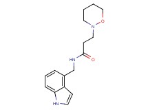 N-(1H-indol-4-ylmethyl)-3-(1,2-oxazinan-2-yl)propanamide