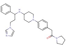 N-[3-(1H-imidazol-1-yl)-1-phenylpropyl]-1-{4-[2-oxo-2-(1-pyrrolidinyl)ethyl]phenyl}-4-piperidinamine