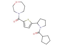 4-({5-[1-(cyclopentylcarbonyl)-2-pyrrolidinyl]-2-thienyl}carbonyl)-1,4-oxazepane