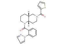(4aR*,8aS*)-1-[2-(1H-pyrazol-1-yl)benzoyl]-6-(2-thienylcarbonyl)decahydro-1,6-naphthyridine