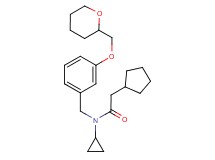 2-cyclopentyl-N-cyclopropyl-N-[3-(tetrahydro-2H-pyran-2-ylmethoxy)benzyl]acetamide