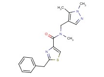 2-benzyl-N-[(1,5-dimethyl-1H-pyrazol-4-yl)methyl]-N-methyl-1,3-thiazole-4-carboxamide