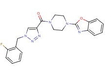 2-(4-{[1-(2-fluorobenzyl)-1H-1,2,3-triazol-4-yl]carbonyl}-1-piperazinyl)-1,3-benzoxazole