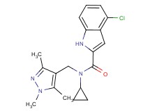 4-chloro-N-cyclopropyl-N-[(1,3,5-trimethyl-1H-pyrazol-4-yl)methyl]-1H-indole-2-carboxamide