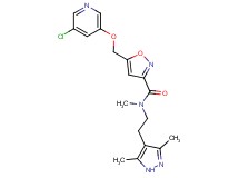 5-{[(5-chloro-3-pyridinyl)oxy]methyl}-N-[2-(3,5-dimethyl-1H-pyrazol-4-yl)ethyl]-N-methyl-3-isoxazolecarboxamide