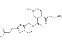 3-(5-{[1-(methoxyacetyl)-4-methyl-2-piperazinyl]carbonyl}-4,5,6,7-tetrahydropyrazolo[1,5-a]pyrazin-2-yl)propanoic acid