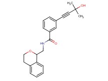 N-(3,4-dihydro-1H-isochromen-1-ylmethyl)-3-(3-hydroxy-3-methylbut-1-yn-1-yl)benzamide